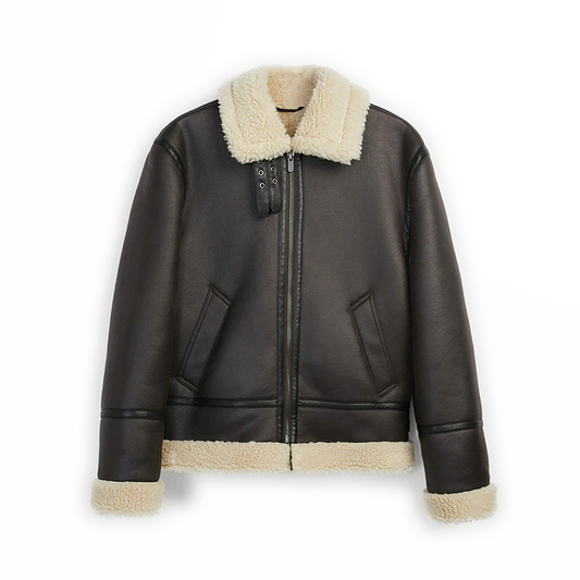 King Vegan Lambskin Faux Fur Flying Jacket