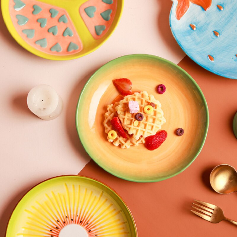 Trippy Psyramics - Ceramic Fruit Shaped Plates