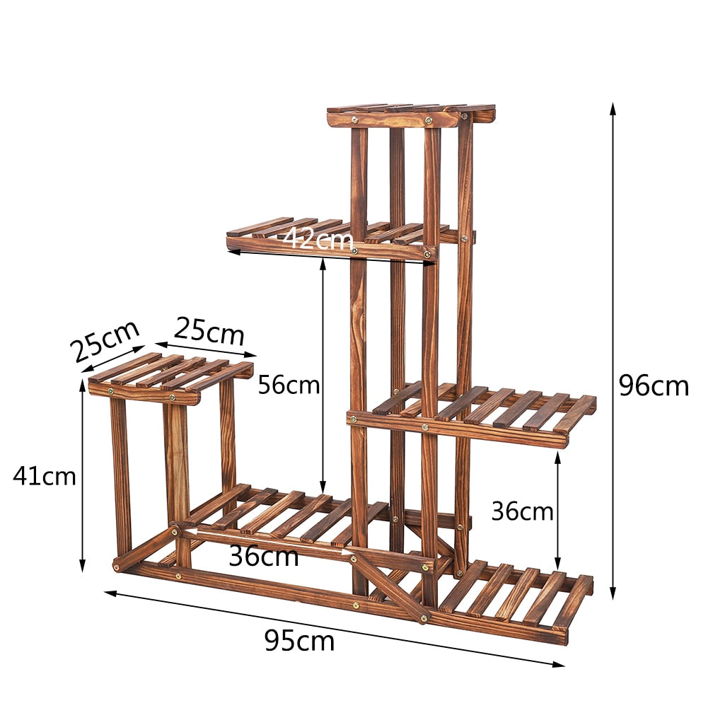 Pine Plant Stand (6 Tier)