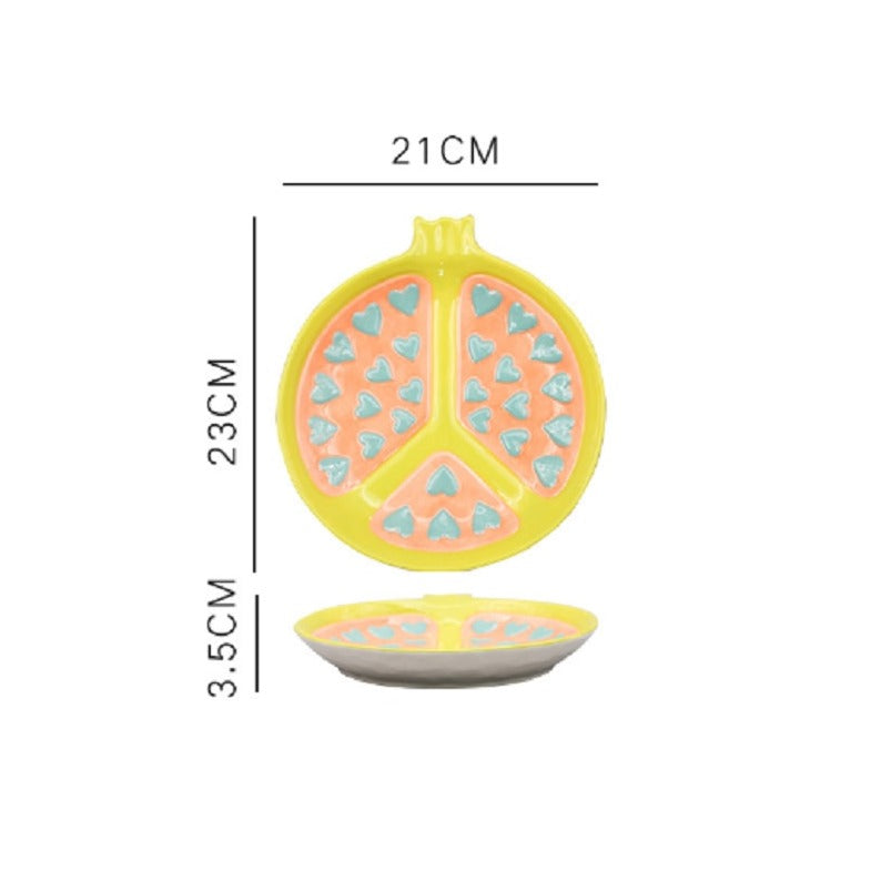 Trippy Psyramics - Ceramic Fruit Shaped Plates