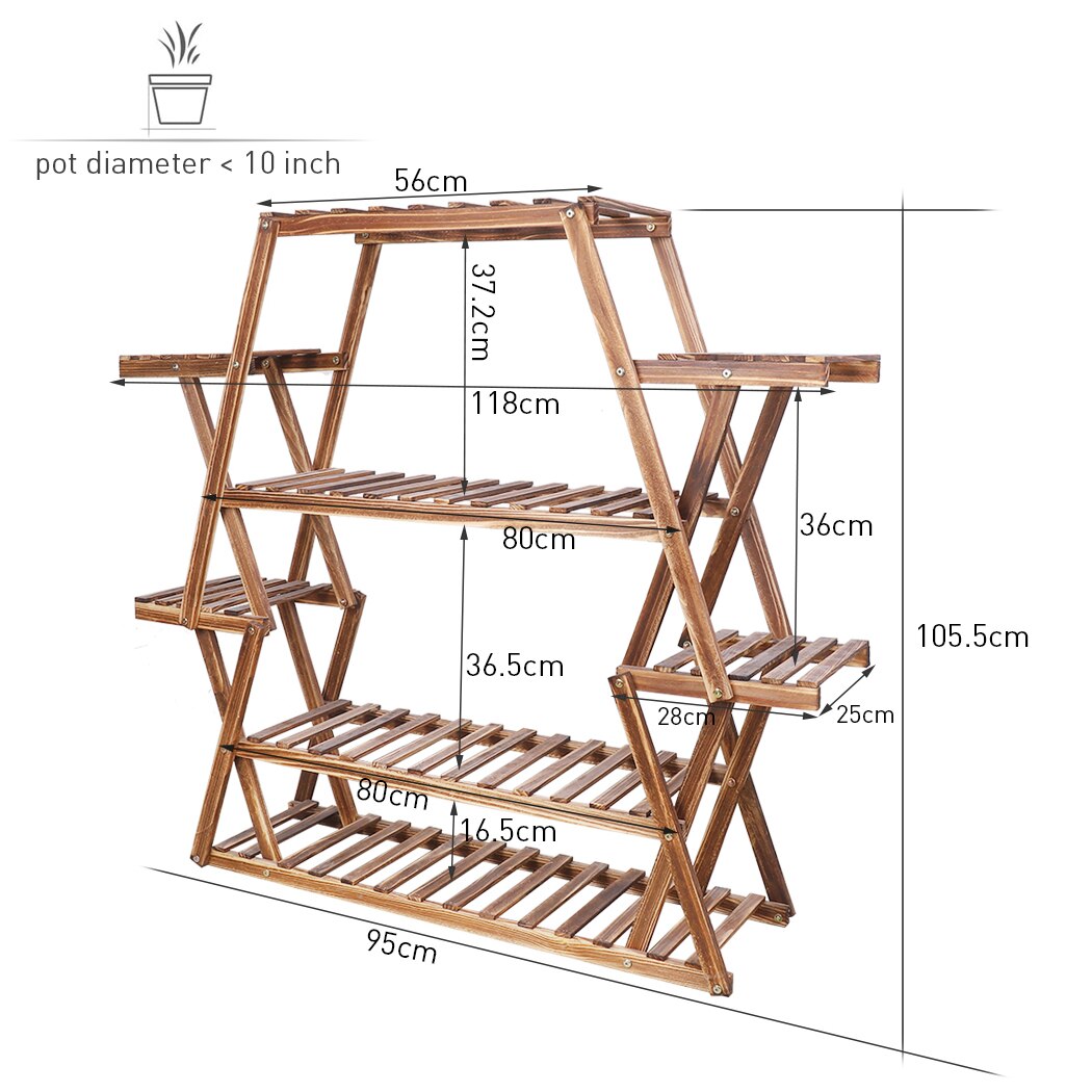 Pine Plant Stand (8 Tier)