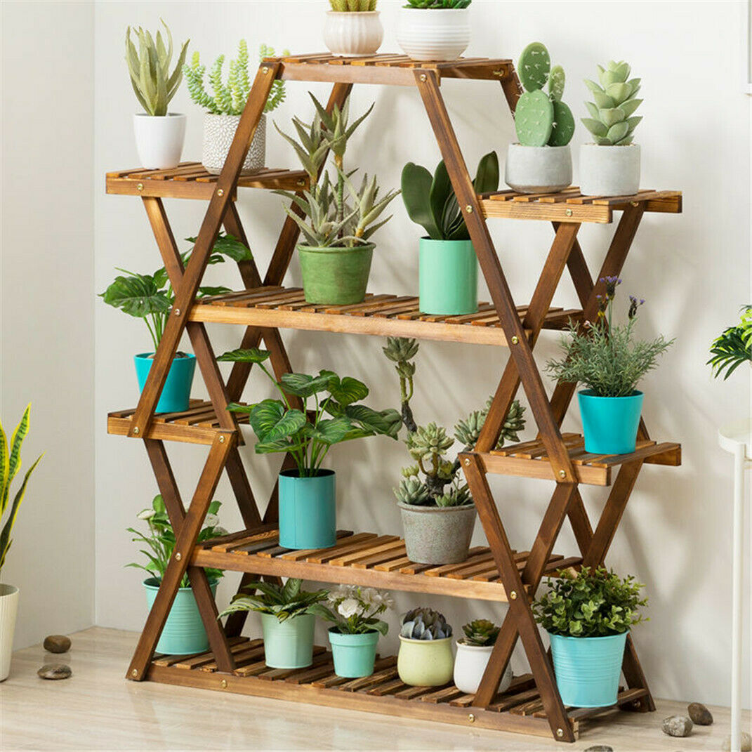 Pine Plant Stand (8 Tier)