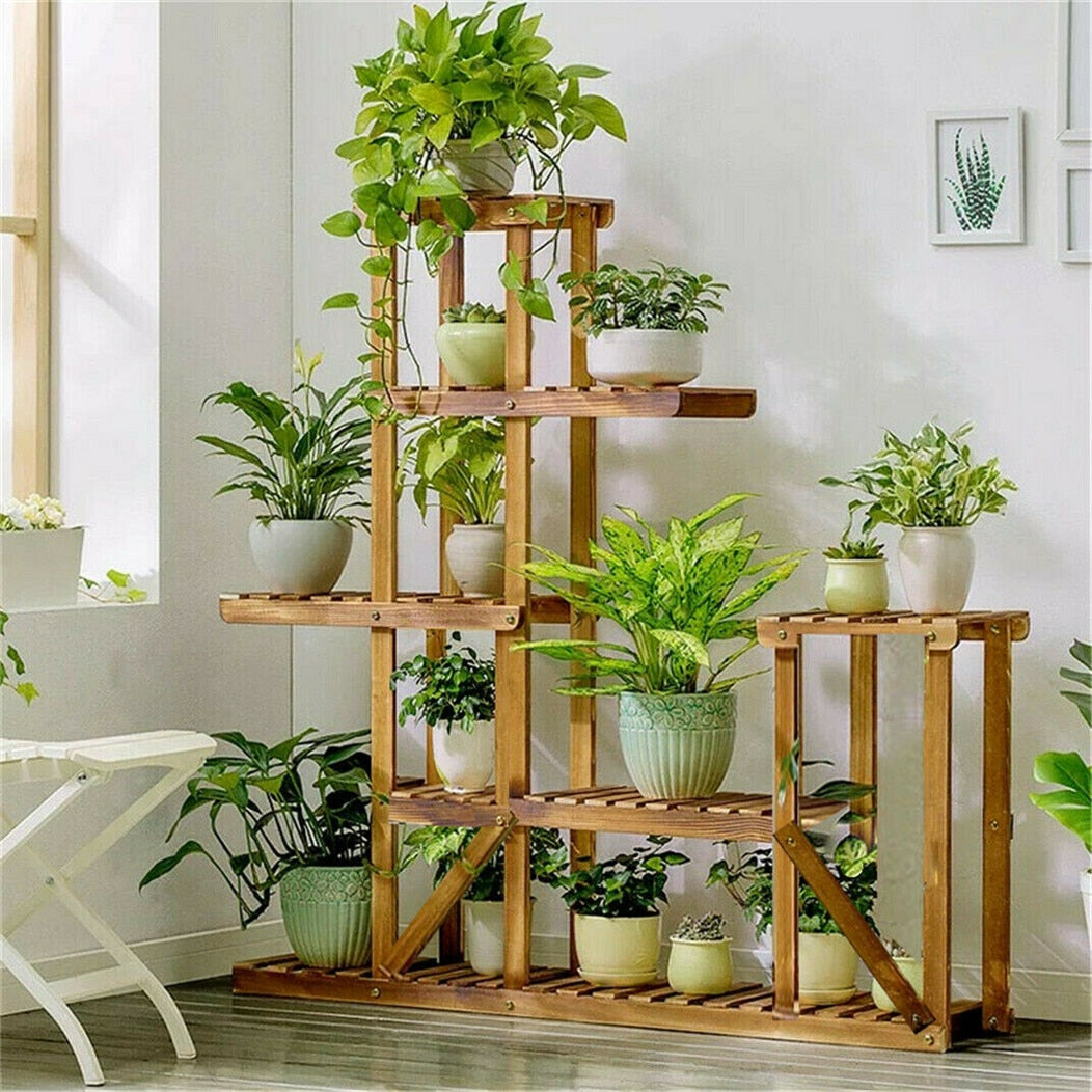 Pine Plant Stand (6 Tier)