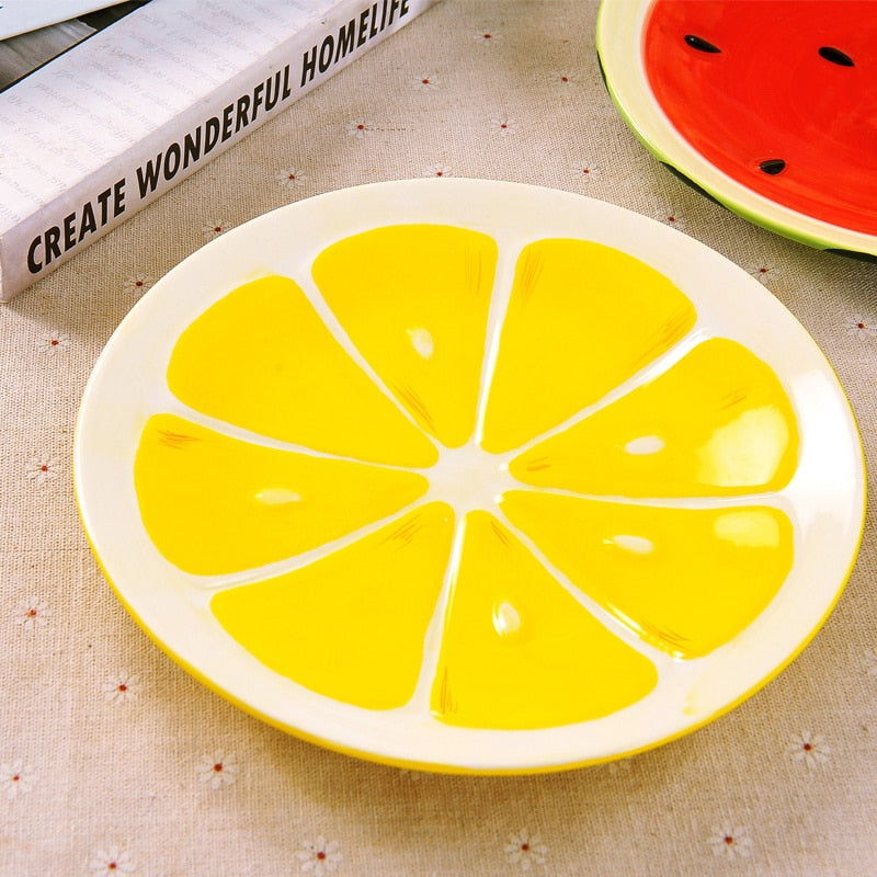 Trippy Psyramics - Hand Painted Fruit Shaped Ceramic Plates & Bowls