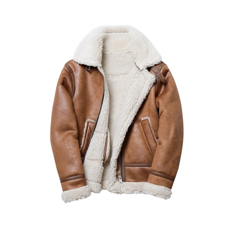 King Vegan Lambskin Faux Fur Flying Jacket