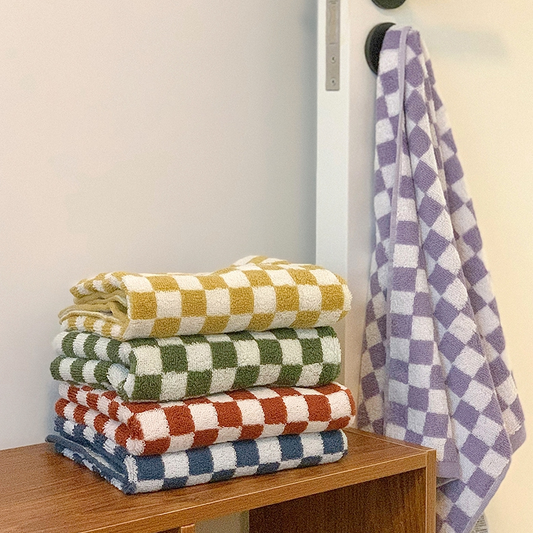 Retro Striped & Checkered Towels