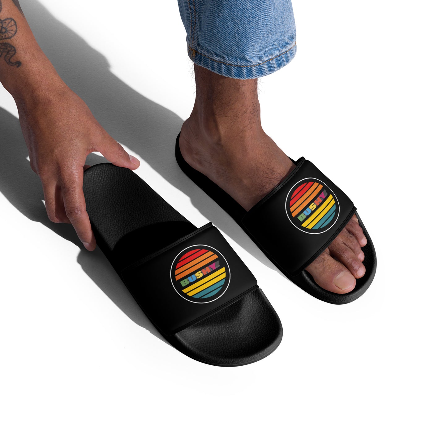 Bushy men's slides