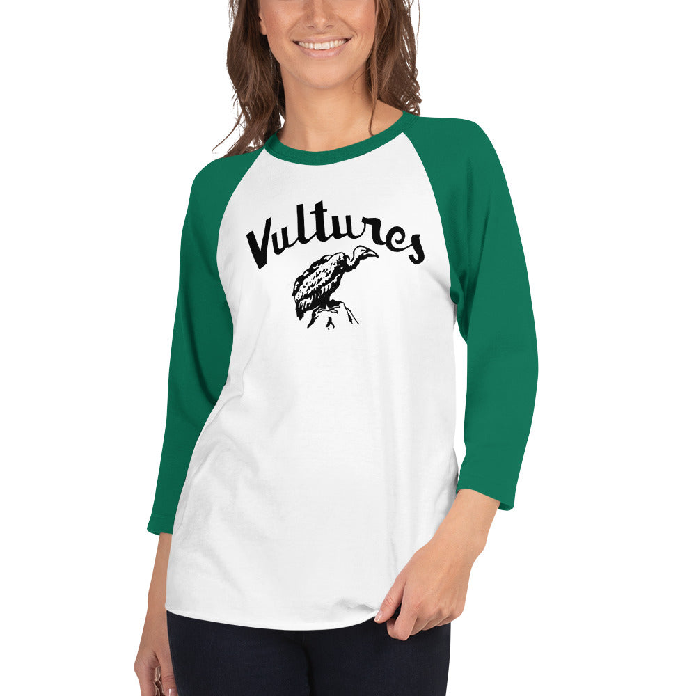 Debbie Harry 'Vultures' Raglan T - Shirt in Black, Red or Green (Unisex)